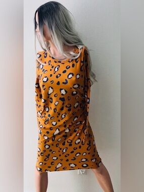 3.1 PHILLIP LIM x Target Ruched LEOPARD Dress  M